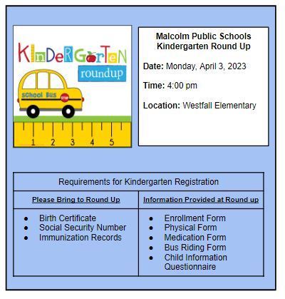 Kindergarten Round Up